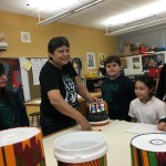 African drum-making at Calmeca Academy